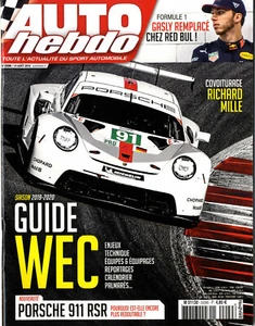 AUTO HEBDO Nr.2229 16.08.2019 FÜHRUNG WEC PORSCHE RSR 2019 DTM MARKEN LUKE - Bild 1 von 1