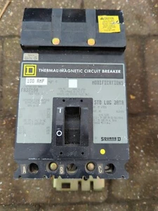 Square D 100A Triple Pole MCCB - Picture 1 of 3