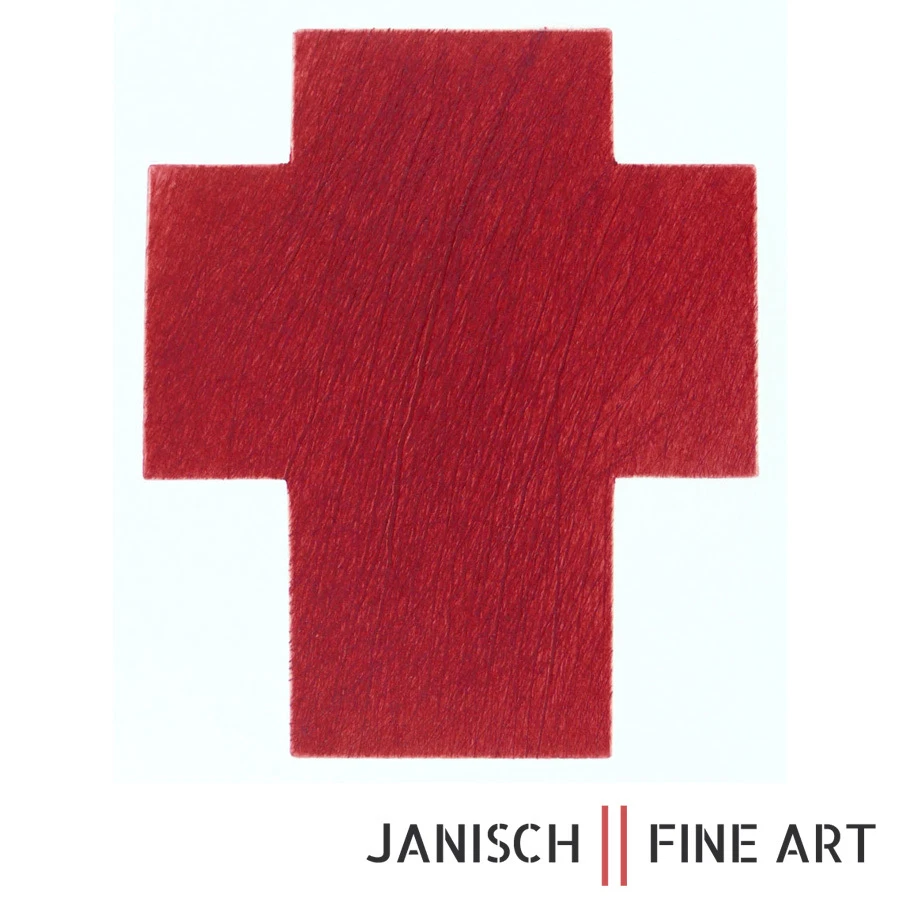 ARNULF RAINER - "Kreuz Rot Dunkel", Radierung , handsigniert, Auflage 30, 2009! - Bild 1 von 1