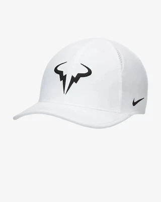 NIKE Dri-Fit Rafa Nadal Club Sombrero No Estructurado Blanco Para Hombre L/XL *NUEVO* FB5600-100 Foto 1 de 4