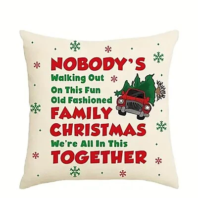 Funda de almohada Clark de Navidad divertida antigua de moda familiar de Navidad 18x18" Foto 1 de 4