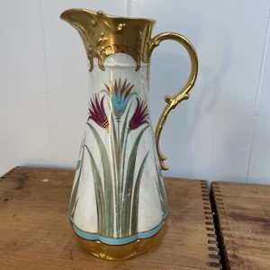 Antik Pickard Limoges handbemalter Krug Porzellan - Mark 4 gebraucht 1903 - 1905 - Bild 1 von 6