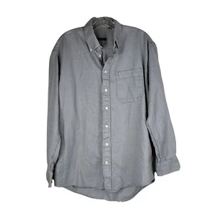 Burberry London Men's Blue White Houndstooth Cotton Button Down Shirt Size Large - Picture 1 of 8