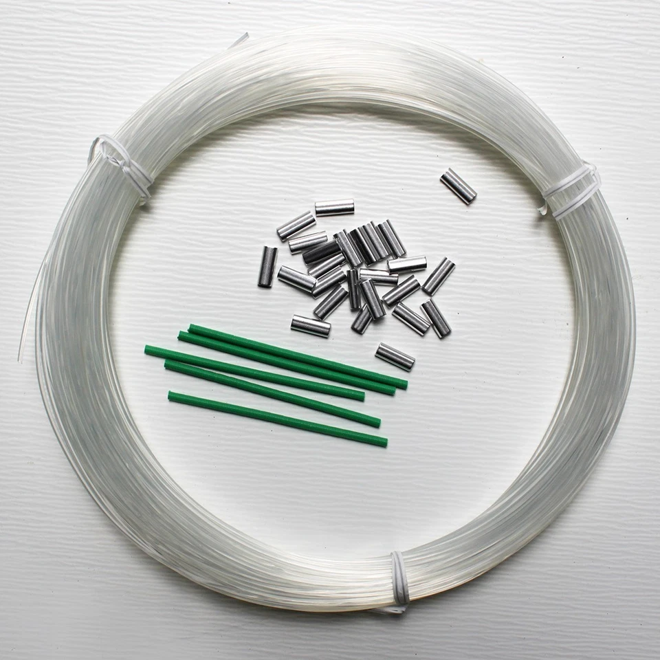 TACKLEWORKS OUTRIGGER LEADER LINE MONO 2.0MM 100YDS 400LB W CRIMPS - CLEAR