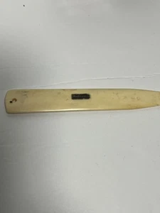 Vintage 1920 geschnitzter elfenbeinfarbener Brieföffner 5,5" lang 1" breiter Griff - Bild 1 von 4