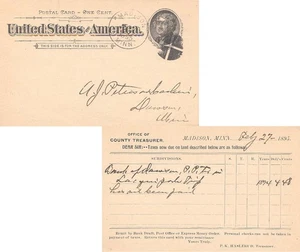 Minnesota Madison 1895 segmentierte Kork Postkarte Rückseite Ecke Karte Büro o - Bild 1 von 1