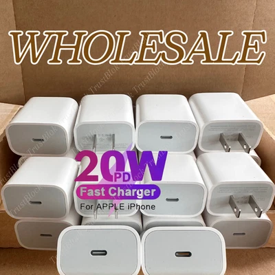 Lote de adaptador USB C cubo carregador rápido 20W PD para iPhone 16e/17 Air/16/15 Plus/14/8 - Imagem 1 de 4