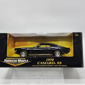 Coche diecast American Muscle Ertl 1970 Camaro SS 1:18 negro en caja - Imagen 1 de 10