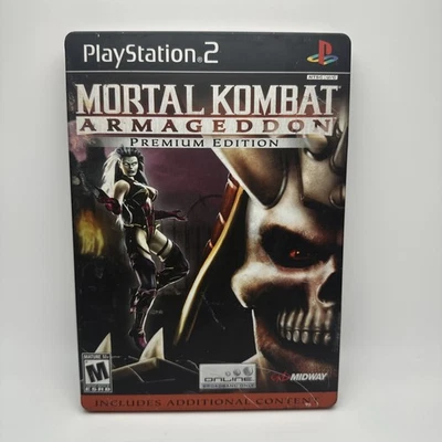 Mortal Kombat Armageddon Edición Premium Shao Kahn Steelcase PS2 CIB CON TARJETA DE REGISTRO Foto 1 de 4