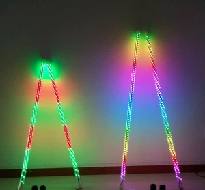 2PCS RGB LED Whip Lights 3FT LED Safety Antenna ATV RZR Truck LED Offroad Lights - Picture 1 of 14