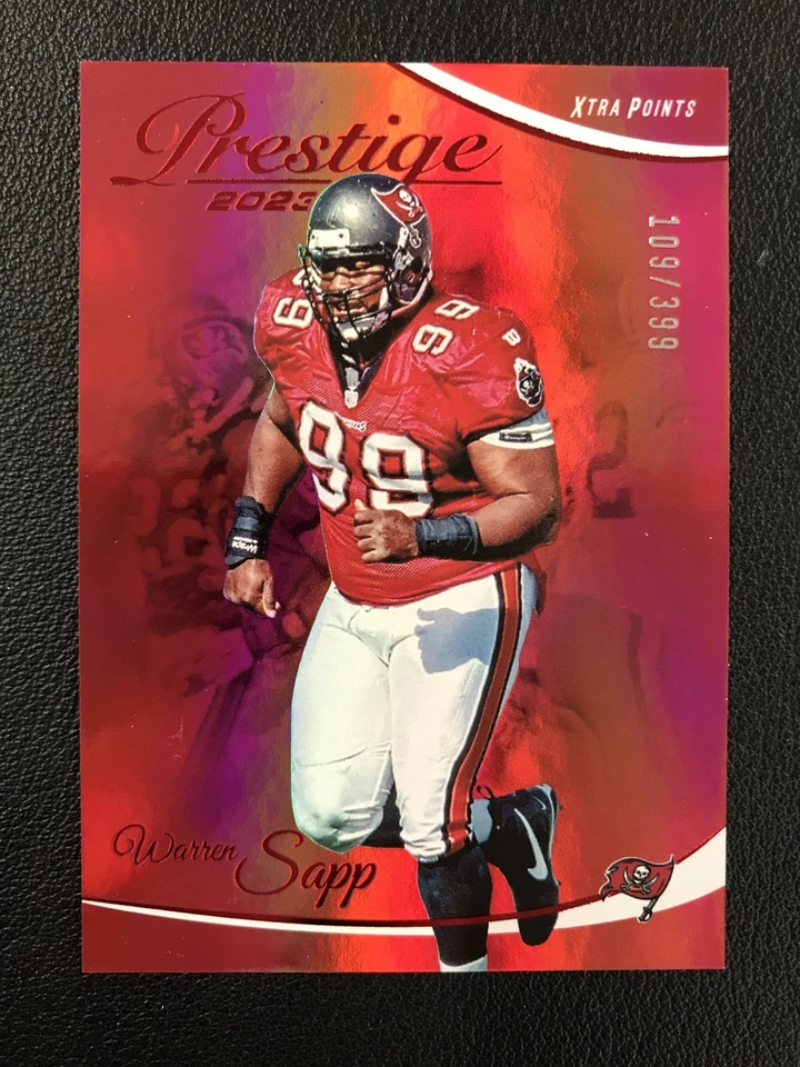2023 Panini Prestige #281 Warren Sapp Xtra Points Premium Red /399 Tampa Bay - Image 1 of 2