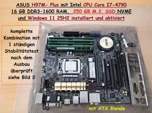 Board + 4 Kern CPU +16 GB RAM + 250 GB M.2 SSD+ Win 11 Pro 25H2 + Blende getest. - Bild 1 von 16