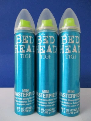 TIGI BED HEAD MINI MASTERPIECE STRONG HOLD HAIRSPRAY 2.4 OZ (Pack of 3) dented - Image 1 of 3