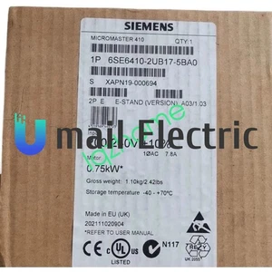 NEW Siemens 6SE6410-2UB17-5BA0 Micromaster 410 Inverter 7.5kW 1 HP, NiB - Picture 1 of 2