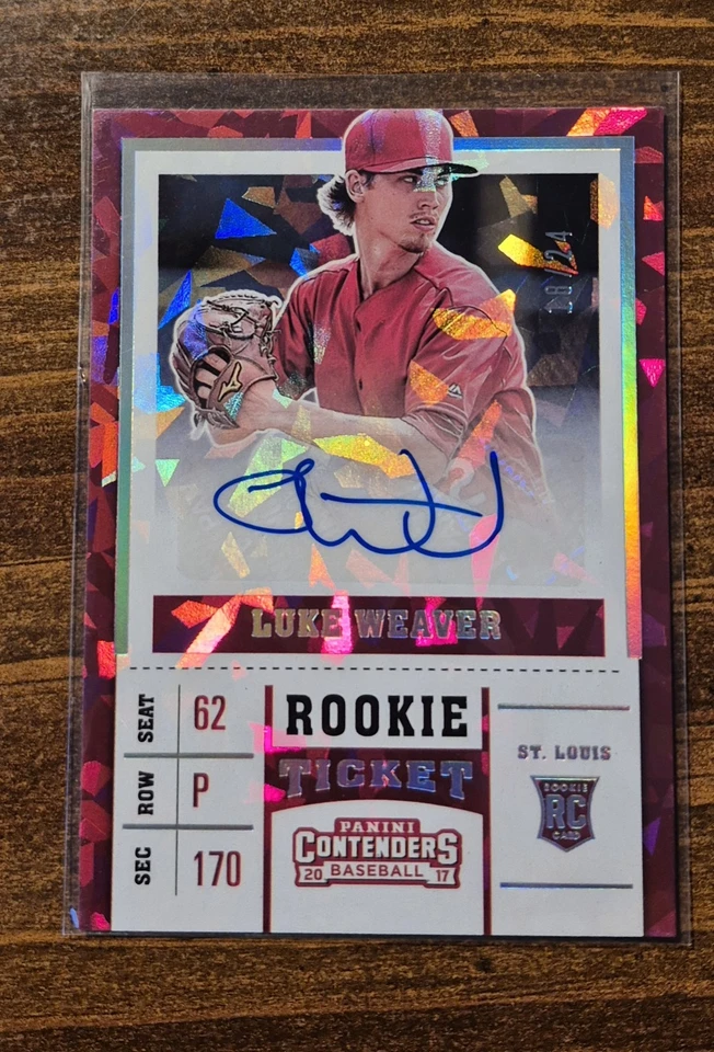 Билет новичка 2017 Panini Chronicles Contenders Cracked Ice /24 Люка Уивера RC - Изображение 1 из 1