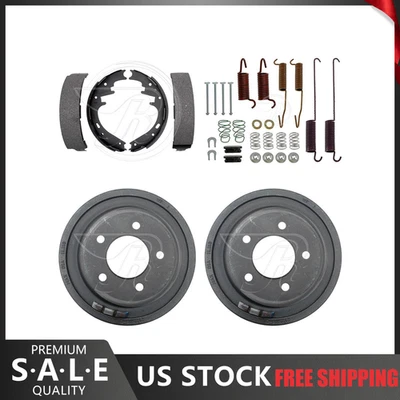 Kit de herrajes de tambores de freno y zapatas de freno traseras para Ford F-150 2000-2001 Foto 1 de 4