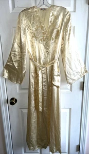 Women Sz 36 XS Small Vtg Peony Brand Shanghai Chinese Silk Embroidered Robe - Picture 1 of 13