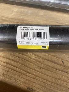 LOTE de 5 pezones de tubo de acero negro 1 X 12 - Imagen 1 de 2