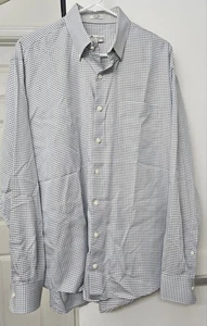 Peter Millar Crown Soft Mens XL Long Sleeve Silk Blend Gingham Plaid Shirt - Picture 1 of 5