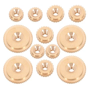 12pcs Clock Hand Nuts: Brass Grandfather Wall Antique Clocks Movement Mechanism - Picture 1 of 12