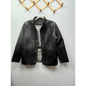 Anne Klein black quilted ladies medium jacket-FLAW - Picture 1 of 10
