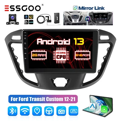 DAB+ Carplay Android 13 64G Autoradio GPS Cam Für Ford Transit Custom 2012-2021 - Bild 1 von 4
