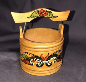 Stavanger Norway Rosemaling Wooden Bucket  Souvenir - Picture 1 of 8