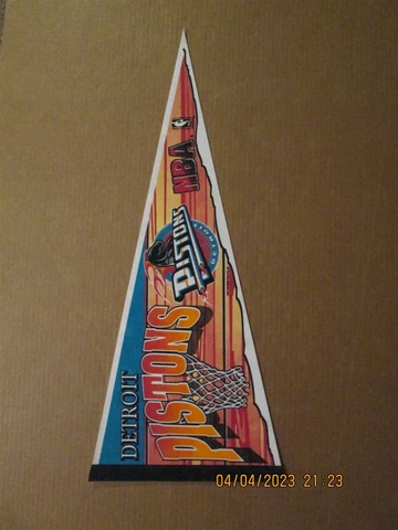 NBA Detroit Pistons Vintage Circa 1990's Tag Express Logo Basketball Pennant Cover