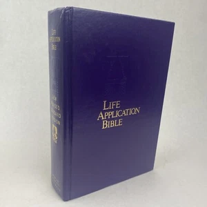 Life Application Bible Hardcover NRSV New Revised Standard Tyndale Purple 1990 - Picture 1 of 17