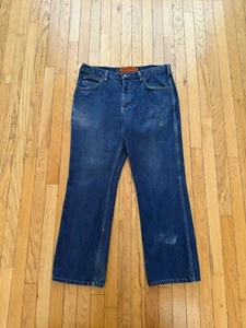 Jesse James Jeans Men 36x32 Blue 14 Ounce Denim Work Straight 5 Pockets Grunge - Picture 1 of 14