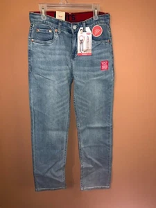 NWT Levi’s 514 Boys Straight Jeans Stretch Regular Fit Through Thigh Blue 14 Reg - Picture 1 of 4