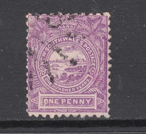 New South Wales Sc 77 used. 1888 1p violet View of Sydney, flaw through "O" - Picture 1 of 1