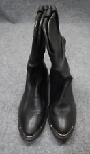 Durango Boots Women's Size 9.5M Black Leather Western 11in Slouch Bronze Toe