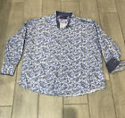 Men's Tallia Shirt Xxl - Paisley Print - Flip Cuff  100% Cotton Ls Button Down