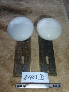 Vintage Antique 4 Pc Eastlake Victorian Cast Brass Door Hardware 21423 D - Picture 1 of 7