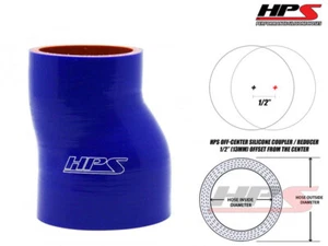 6" LONG HPS 2" - 2.5" (51mm - 63mm) 4-Ply Silicone Offset Reducer Hose BLUE - Foto 1 di 1