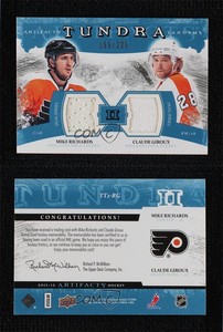 2011 Artifacts Tundra Tandems Dual Jerseys Blue /225 Mike Richards Claude Giroux