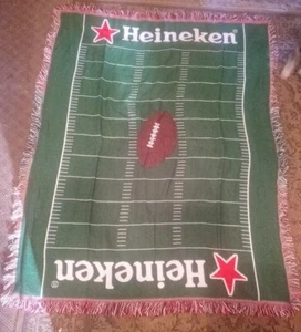 Heineken Beer Football Tapestry or Throw Blanket Rug Afghan 47" x 58"  - Picture 1 of 10