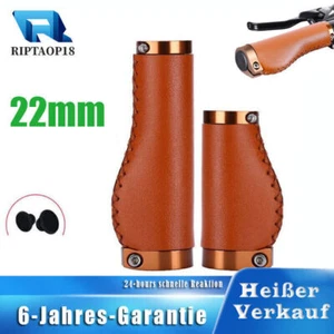 22mm Fahrradgriffe Leder Ergonomisch Handgenäht Retro Rutschfest Für MTB Rennrad - Bild 1 von 6