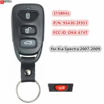 for Kia Spectra 2007 2008 2009 Remote Key Fob OKA-674T 95430-2F951 315MHz  Foto 1 de 2