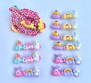 Hello Kitty/Sanrio Kawaii Hair Accessory Bundle w/Pompompurin, My Melody, Kuromi - Picture 1 of 2