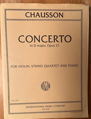  Chausson Concerto, D maj, Op. 21 & Beethoven Quintet in Eb major, Opus 16 - Image 1 of 4