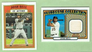 JOSH BELL Pirates ~ 2021 Topps Heritage Clubhouse Collection Bat Card + Bonus - Picture 1 of 1