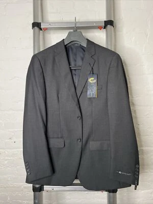 Chaqueta Blazer Abrigo Caravelli Para Hombre Calce Ajustado 40R 34W 2 Botones Gris Nuevo Foto 1 de 4