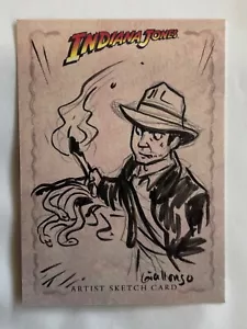 Zack Giallongo snakes torch - Indiana Jones Heritage Sketch card 2008 - Picture 1 of 2