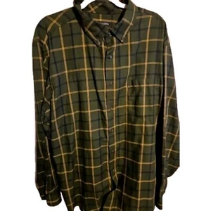 George Men’s 2XL Green Button Up Shirt Preppy Grunge BOHO Oversized Cottagecore  - Picture 1 of 14
