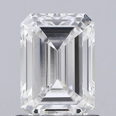 1.05 Ct  EMERALD Cut IGI Certified Lab Grown CVD Diamond E COLOUR  VS1 Clarity - Image 1 of 4