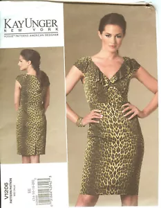 OOP Vogue 1206 Designer Kay Unger abito motivo da cucito mancante taglia 14-20 - Foto 1 di 1