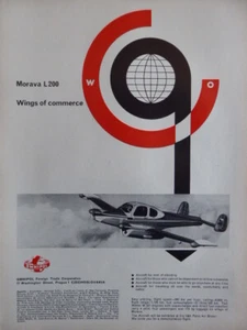 5/1961 PUB OMNIPOL PRAHA AVION MORAVA L200 AIRCRAFT FLUGZEUG ORIGINAL AD - Picture 1 of 1