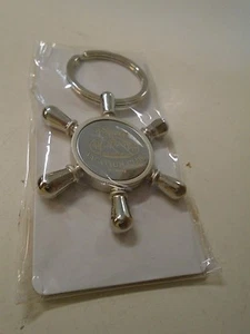  Disney Vacation Club Silber Schlüsselanhänger Schiff Helm Neu Key Chain - Bild 1 von 4